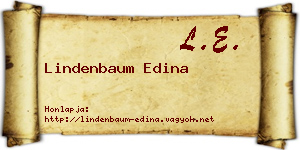 Lindenbaum Edina névjegykártya